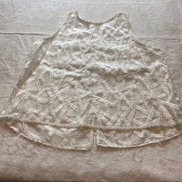 Analili Ruby Organza Open Back Top Size Medium - Picture 1 of 13